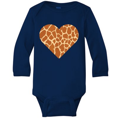 Heart Love Giraffes Gifts Baby Long Sleeve Bodysuit