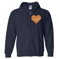 Heart Love Giraffes Gifts Full Zip Hoodie