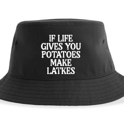 Hanukkah Life Gives Potatoes Make Latkes Chanukah Sustainable Bucket Hat