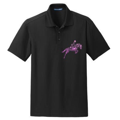 Horse Lover Girl Horseback Riding Women Dry Zone Grid Polo