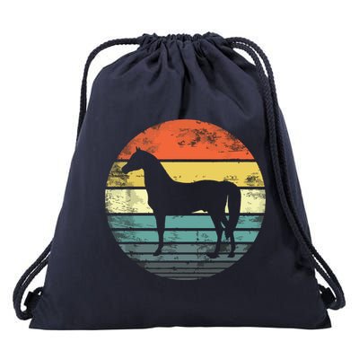 Horse Lover Gifts Horseback Riding Equestrian Retro Vintage Drawstring Bag