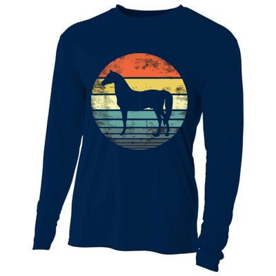 Horse Lover Gifts Horseback Riding Equestrian Retro Vintage Cooling Performance Long Sleeve Crew