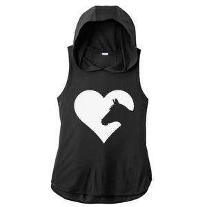 Horse lover gift for who love horses Ladies PosiCharge Tri-Blend Wicking Draft Hoodie Tank