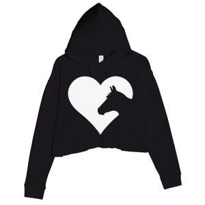 Horse lover gift for who love horses Crop Fleece Hoodie