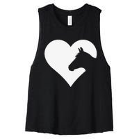 Horse lover gift for who love horses Women's Racerback Cropped Tank