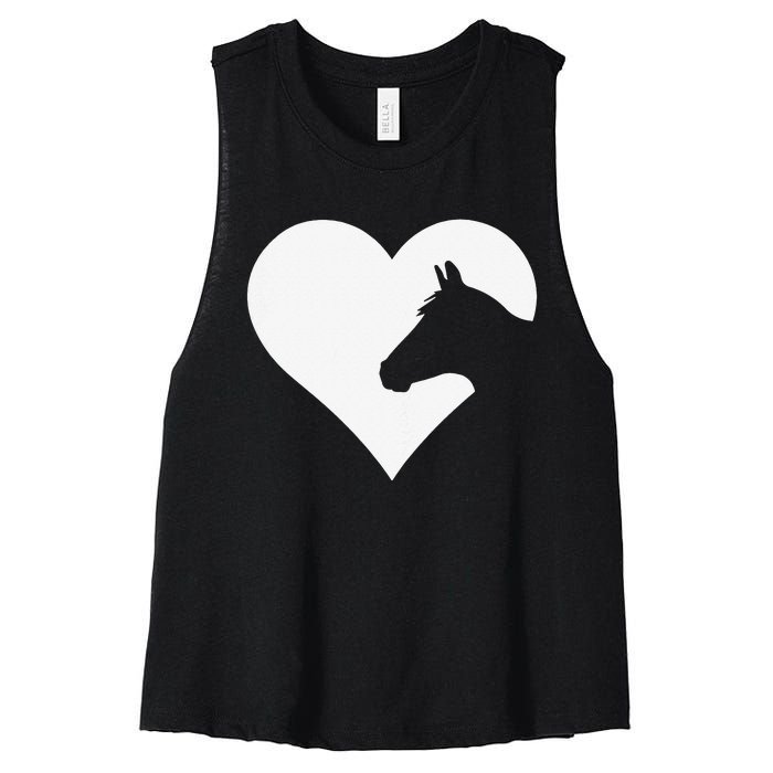 Horse lover gift for who love horses Women's Racerback Cropped Tank