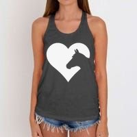 Horse lover gift for who love horses Women's Knotted Racerback Tank