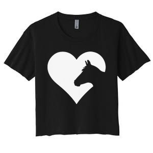 Horse lover gift for who love horses Women's Crop Top Tee