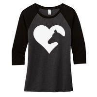 Horse lover gift for who love horses Women's Tri-Blend 3/4-Sleeve Raglan Shirt