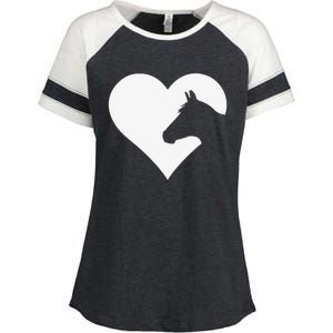 Horse lover gift for who love horses Enza Ladies Jersey Colorblock Tee