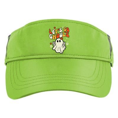 Halloween Lets Go Ghouls Ghost Retro Adult Drive Performance Visor