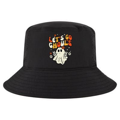 Halloween Lets Go Ghouls Ghost Retro Cool Comfort Performance Bucket Hat