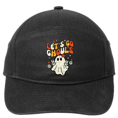 Halloween Lets Go Ghouls Ghost Retro 7-Panel Snapback Hat