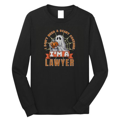 Halloween Lawyer Ghost IM A Lawyer Funny Costume Long Sleeve Shirt