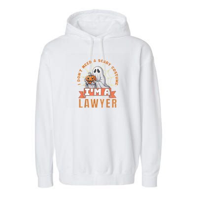 Halloween Lawyer Ghost IM A Lawyer Funny Costume Garment-Dyed Fleece Hoodie