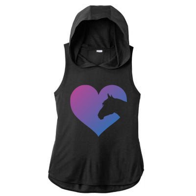 Horse Lover Gift For N And Who Love Horses Cute Gift Ladies PosiCharge Tri-Blend Wicking Draft Hoodie Tank