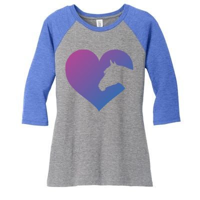 Horse Lover Gift For N And Who Love Horses Cute Gift Women's Tri-Blend 3/4-Sleeve Raglan Shirt