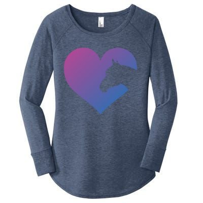 Horse Lover Gift For N And Who Love Horses Cute Gift Women's Perfect Tri Tunic Long Sleeve Shirt