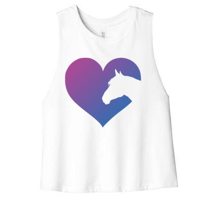 Horse Lover Gift For N And Who Love Horses Cute Gift Women's Racerback Cropped Tank