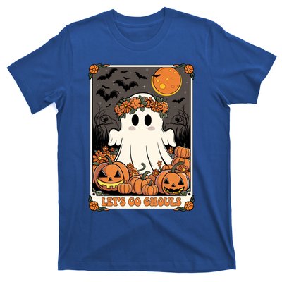 Halloween Lets Go Ghouls Ghost Retro Costume Tarot Card Gift T-Shirt