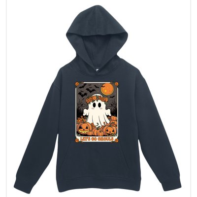 Halloween Lets Go Ghouls Ghost Retro Costume Tarot Card Gift Urban Pullover Hoodie