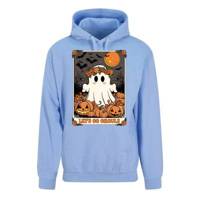 Halloween Lets Go Ghouls Ghost Retro Costume Tarot Card Gift Unisex Surf Hoodie