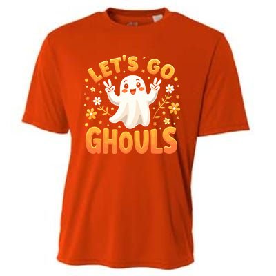 Halloween LetS Go Ghouls Ghost Retro Costume Great Gift Cooling Performance Crew T-Shirt