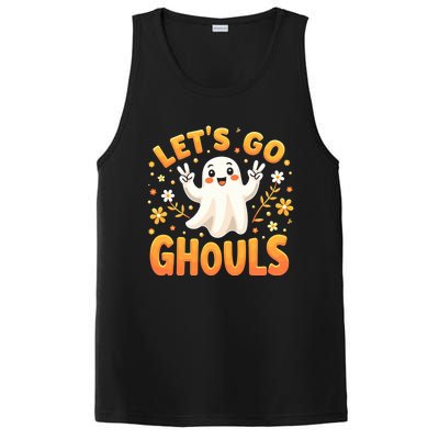 Halloween LetS Go Ghouls Ghost Retro Costume Great Gift PosiCharge Competitor Tank