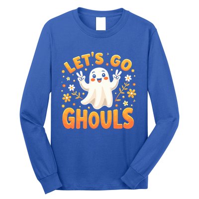 Halloween LetS Go Ghouls Ghost Retro Costume Great Gift Long Sleeve Shirt