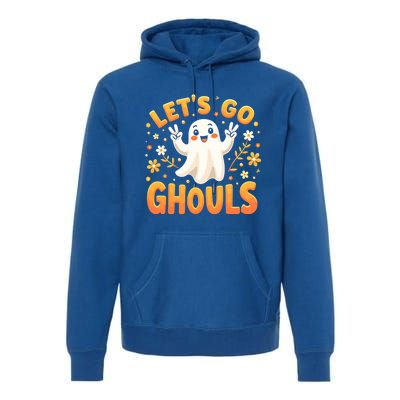 Halloween LetS Go Ghouls Ghost Retro Costume Great Gift Premium Hoodie