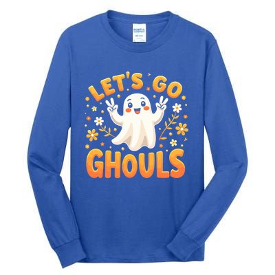 Halloween LetS Go Ghouls Ghost Retro Costume Great Gift Tall Long Sleeve T-Shirt