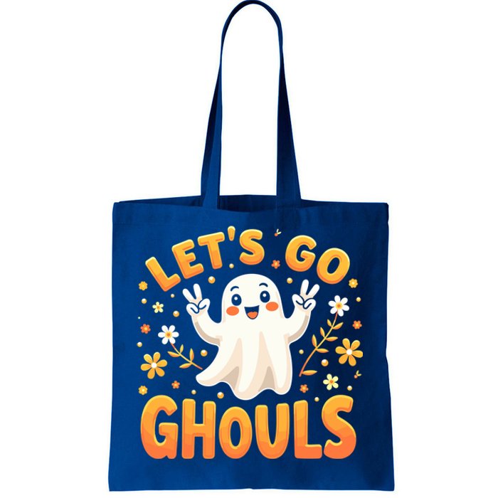 Halloween LetS Go Ghouls Ghost Retro Costume Great Gift Tote Bag