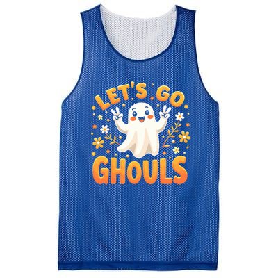 Halloween LetS Go Ghouls Ghost Retro Costume Great Gift Mesh Reversible Basketball Jersey Tank