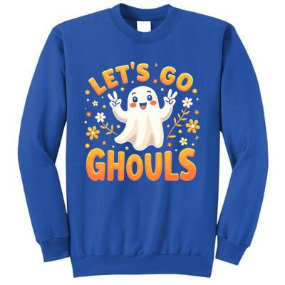 Halloween LetS Go Ghouls Ghost Retro Costume Great Gift Tall Sweatshirt