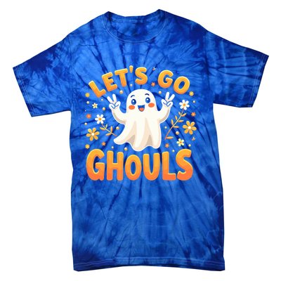 Halloween LetS Go Ghouls Ghost Retro Costume Great Gift Tie-Dye T-Shirt