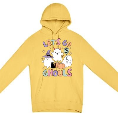 Halloween Let’S Go Ghouls Funny Spooky Ghost Gift Premium Pullover Hoodie