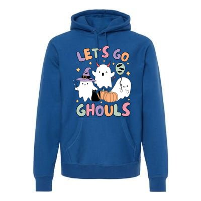 Halloween Let’S Go Ghouls Funny Spooky Ghost Gift Premium Hoodie