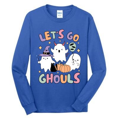 Halloween Let’S Go Ghouls Funny Spooky Ghost Gift Tall Long Sleeve T-Shirt