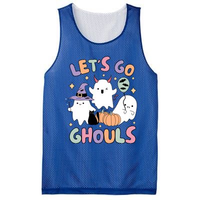 Halloween Let’S Go Ghouls Funny Spooky Ghost Gift Mesh Reversible Basketball Jersey Tank