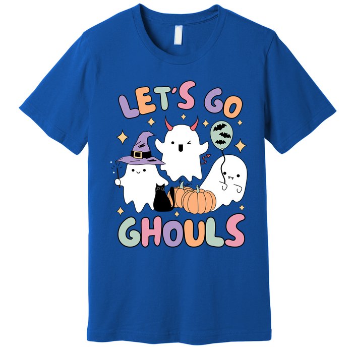 Halloween Let’S Go Ghouls Funny Spooky Ghost Gift Premium T-Shirt