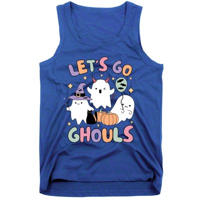 Halloween Let’S Go Ghouls Funny Spooky Ghost Gift Tank Top