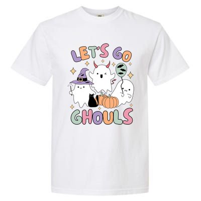 Halloween Let’S Go Ghouls Funny Spooky Ghost Gift Garment-Dyed Heavyweight T-Shirt