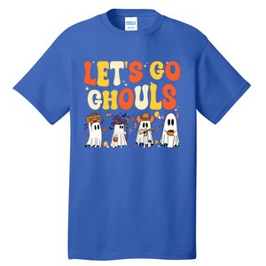 Halloween LetS Go Ghouls Ghost Retro Costume Gift Tall T-Shirt