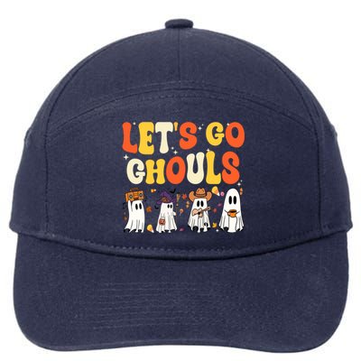 Halloween LetS Go Ghouls Ghost Retro Costume Gift 7-Panel Snapback Hat