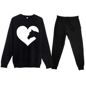 Horse Lover Gift For Teens And Who Love Horses Cute Gift Premium Crewneck Sweatsuit Set