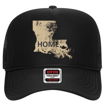 Home Louisiana Gold & Black High Crown Mesh Back Trucker Hat