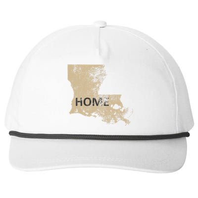 Home Louisiana Gold & Black Snapback Five-Panel Rope Hat