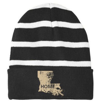 Home Louisiana Gold & Black Striped Beanie with Solid Band