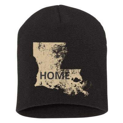 Home Louisiana Gold & Black Short Acrylic Beanie