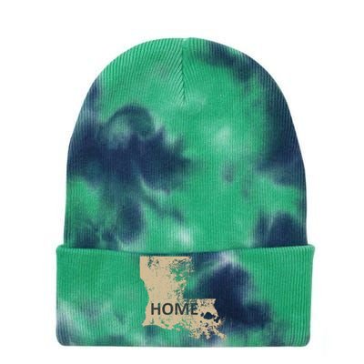 Home Louisiana Gold & Black Tie Dye 12in Knit Beanie